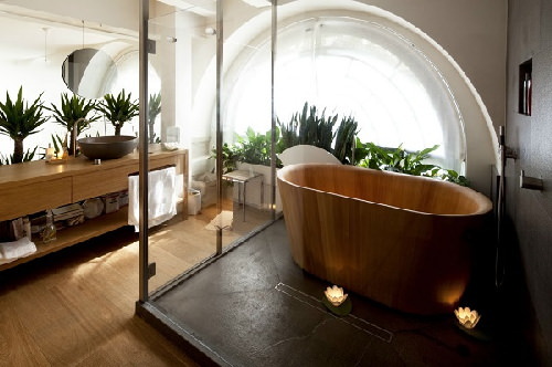 Bồn tắm gỗ - Mang phong vị riêng vào không gian tắm của bạn.