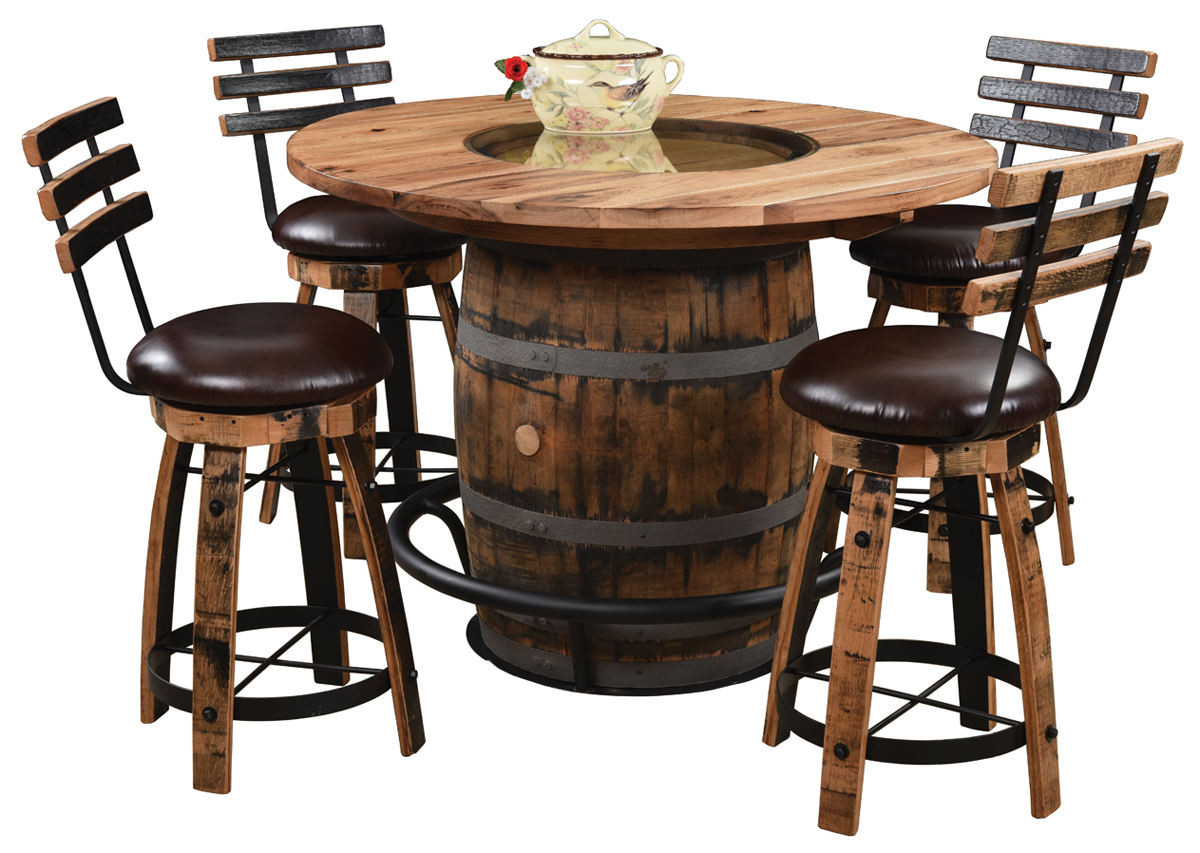 Bộ bàn ghế thùng rượu gỗ sồi | Trống Chí Mạnh